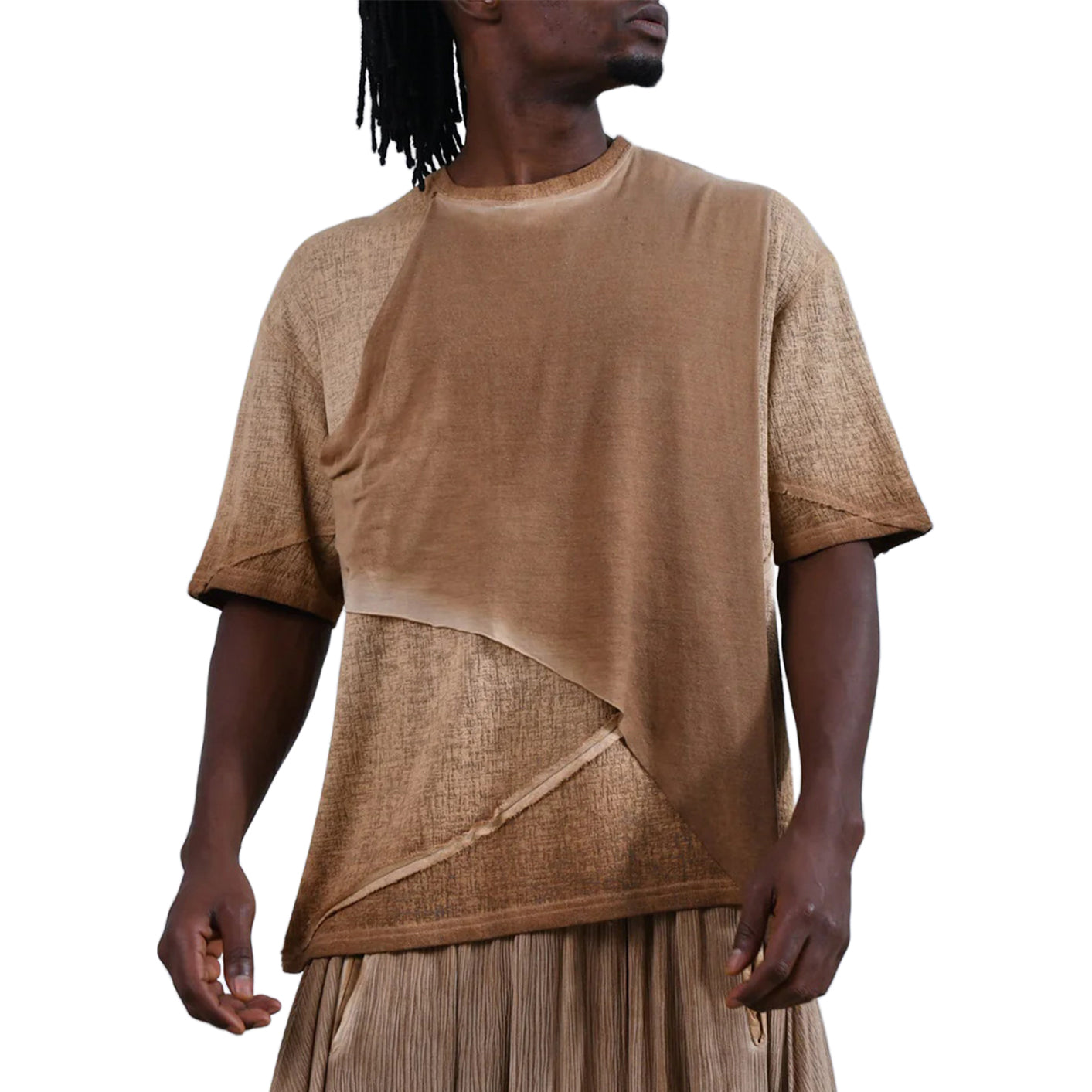 Men's fashionable and casual Bohemian-style short-sleeved T-shirt