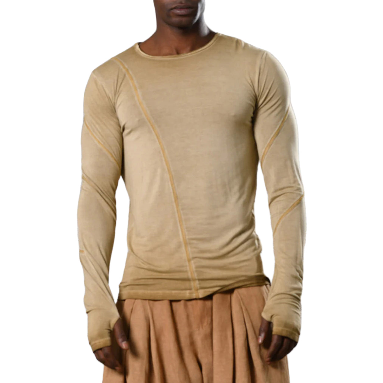 Men's fashionable and casual Bohemian-style long-sleeved T-shirt