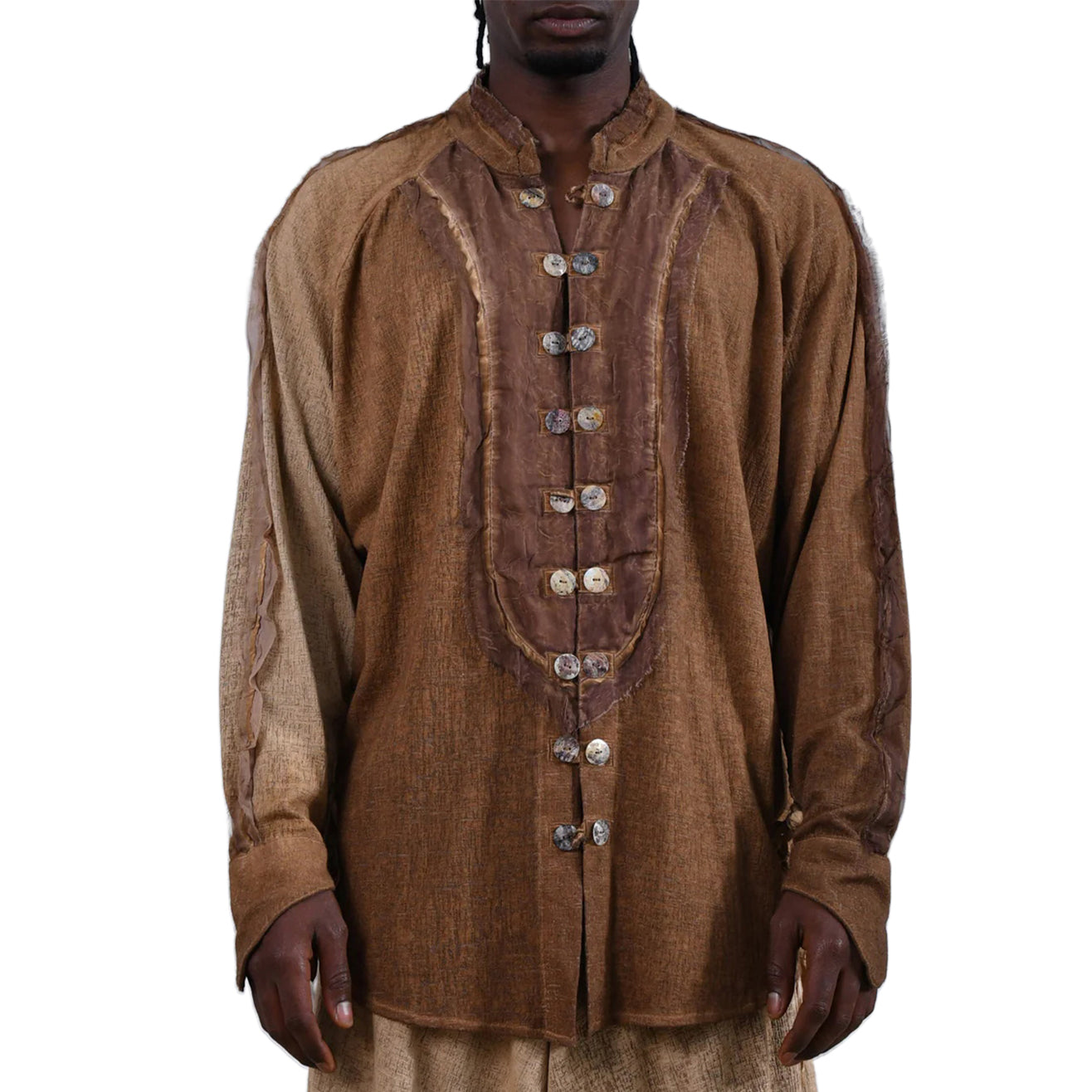 Men's fashionable and casual Bohemian-style long-sleeved T-shirt