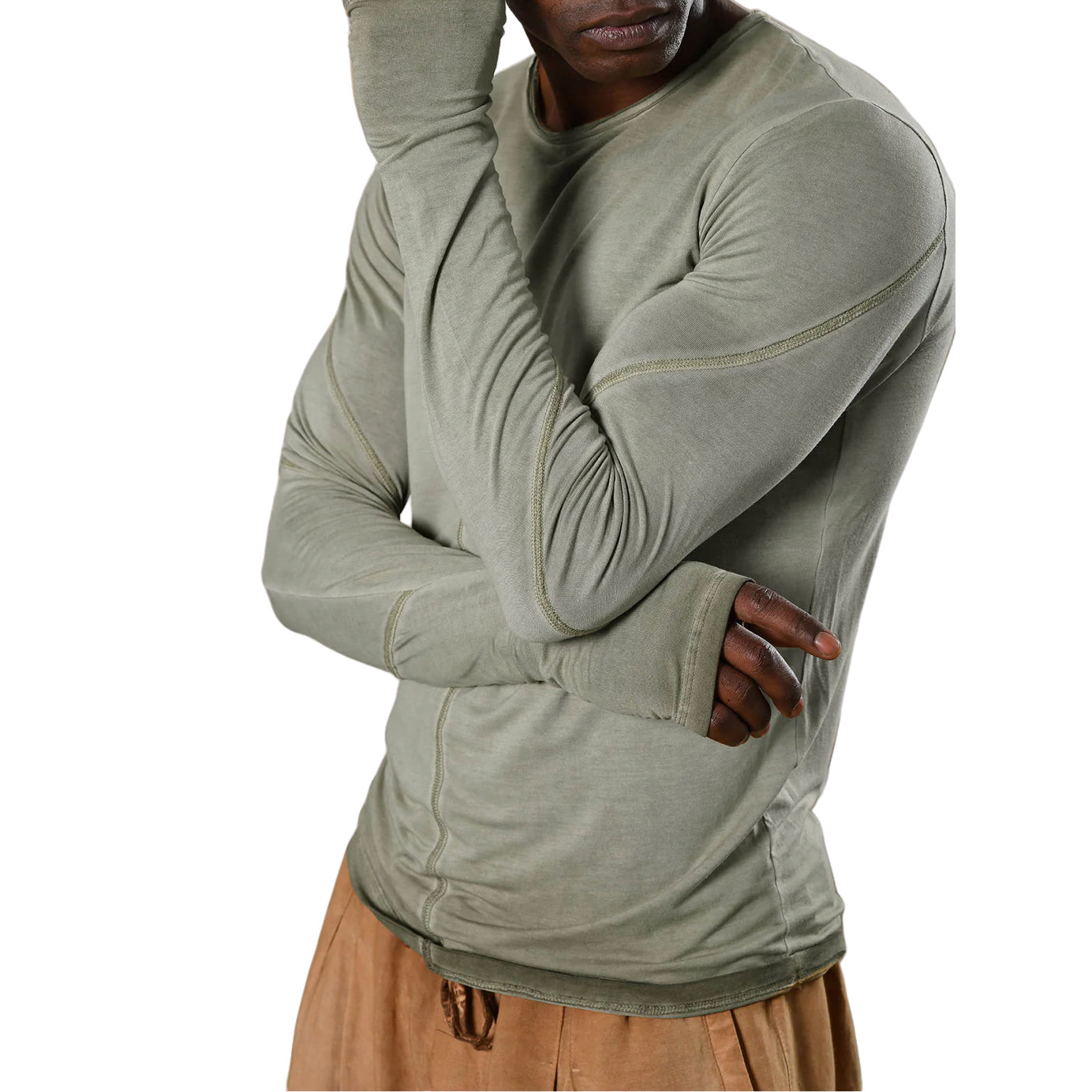 Men's fashionable and casual Bohemian-style long-sleeved T-shirt