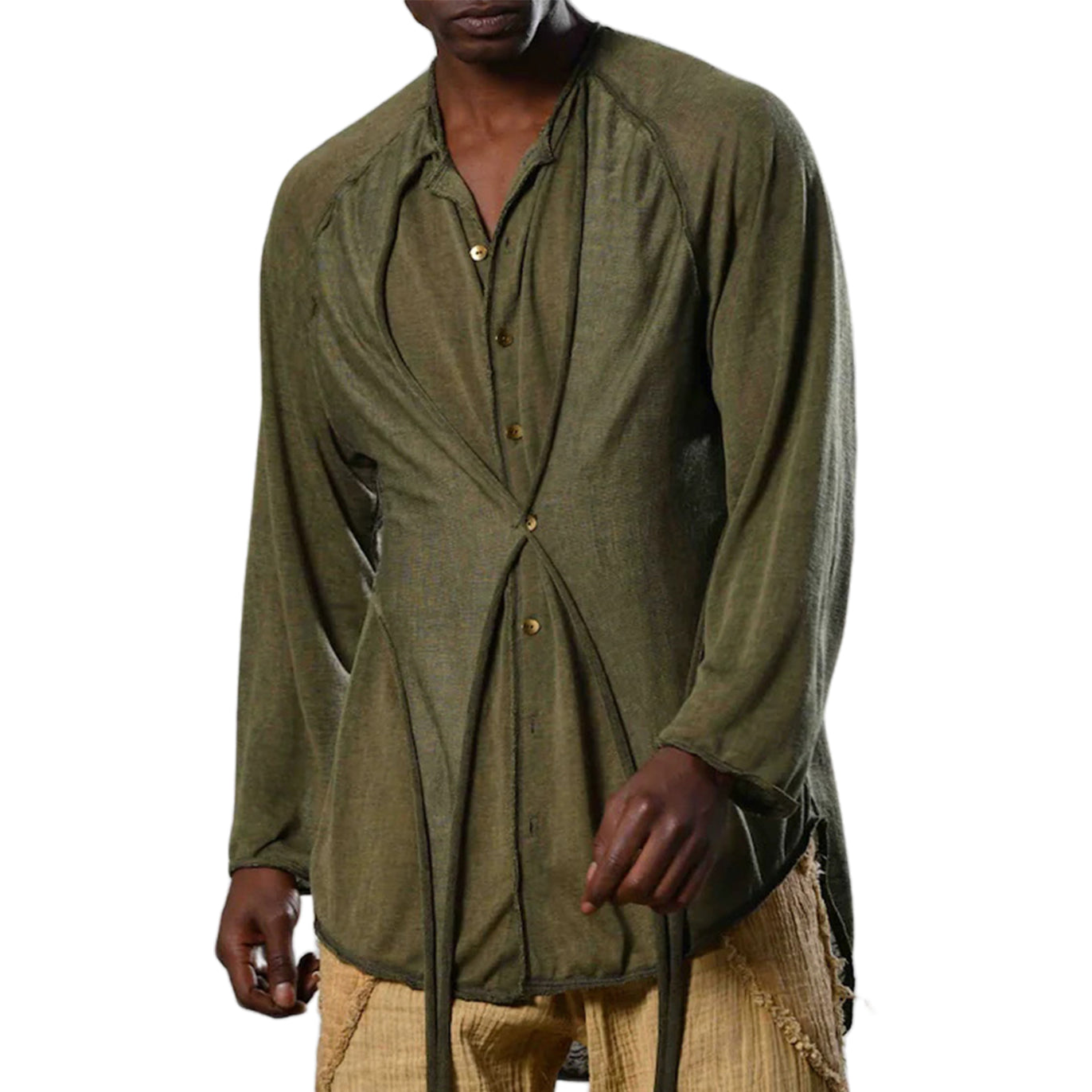 Men's fashionable and casual Bohemian-style long-sleeved T-shirt