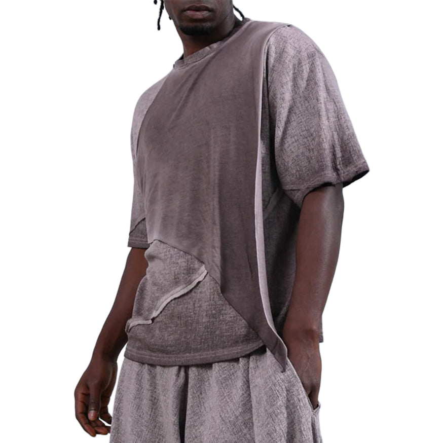 Men's fashionable and casual Bohemian-style short-sleeved T-shirt