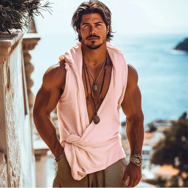 Men's Holiday Lightweight V-Neck Sleeveless Tank