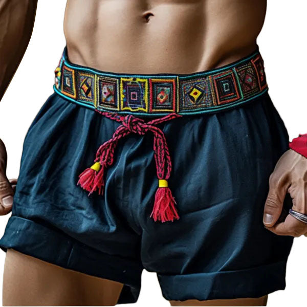 Men's Ethnic Casual Comfort Linen Shorts