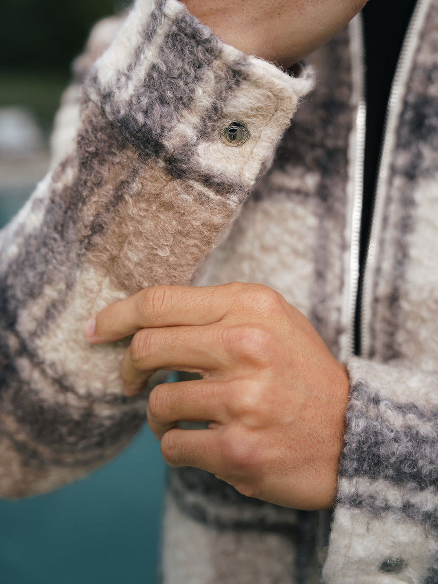 Boucle Zipped Check Jacket