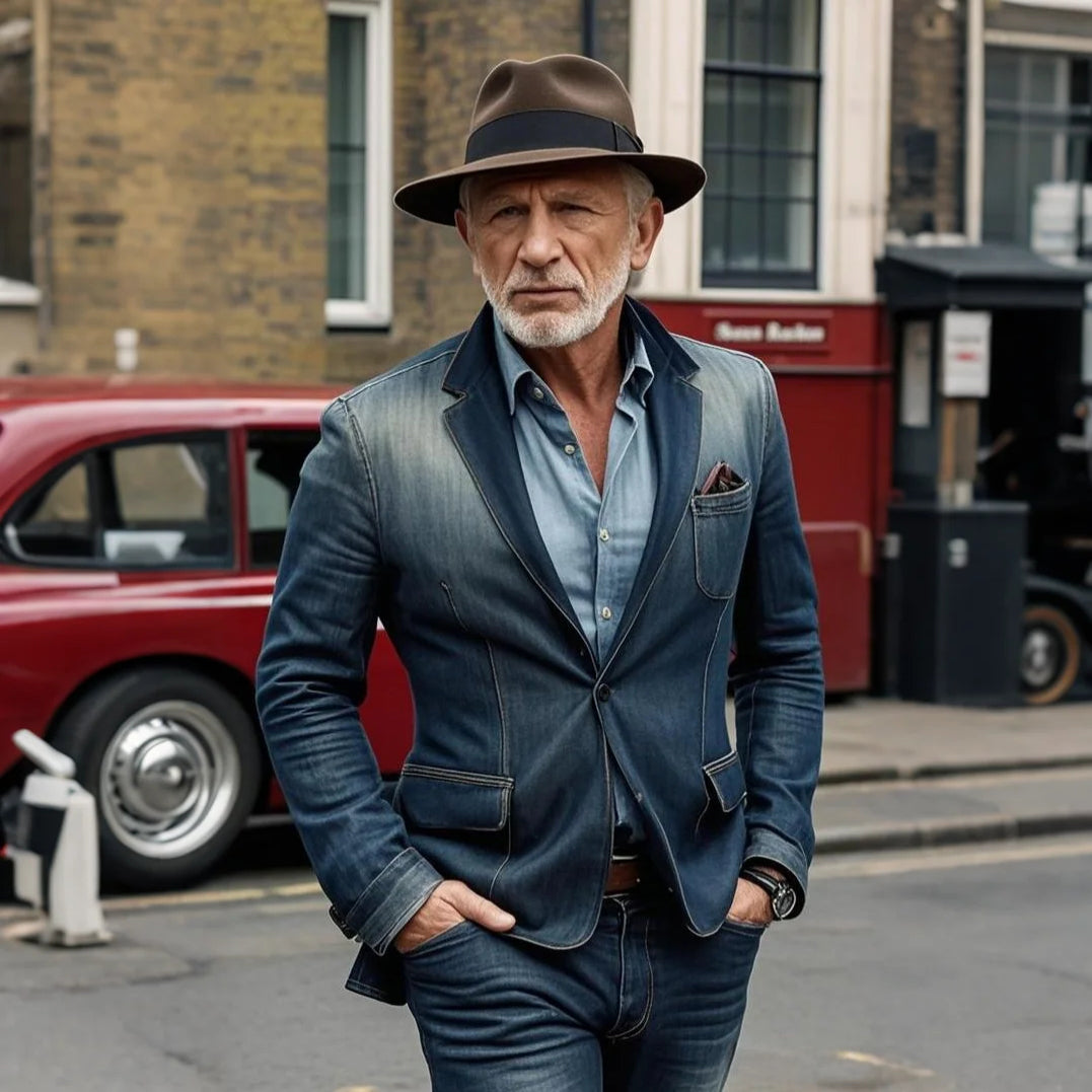 Veste en jean décontractée à la mode pour hommes