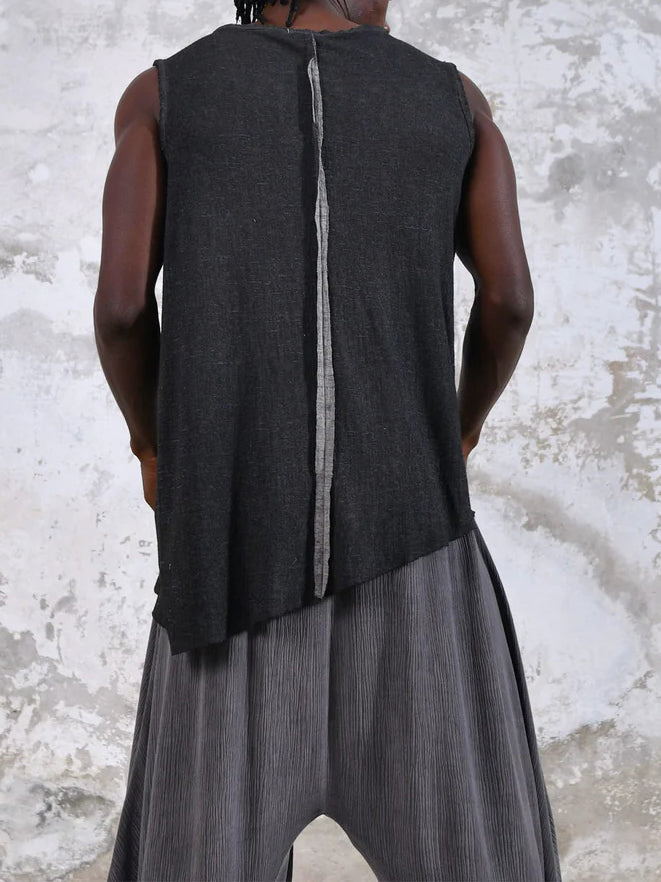 Men's fashionable casual irregular vest