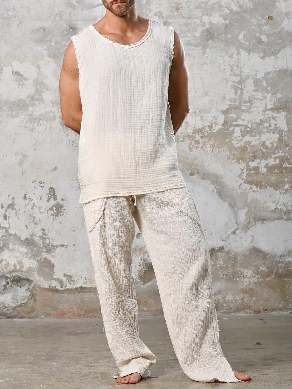Men's fashionable casual irregular vest