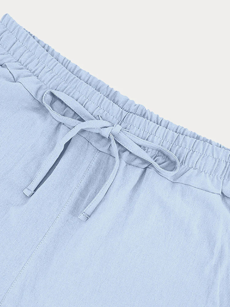 Modern Basic Cotton Shirt Shorts Set