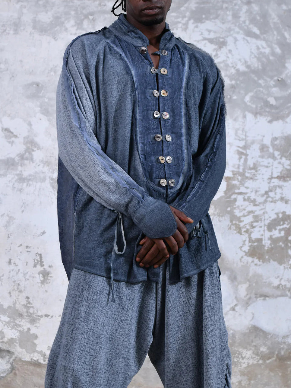 Men's fashionable and casual Bohemian-style long-sleeved T-shirt