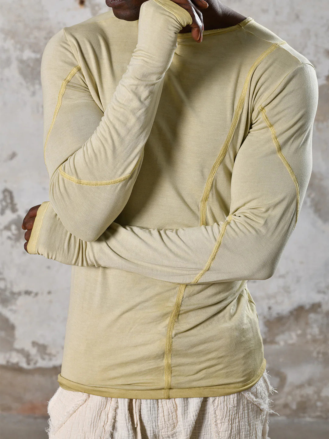 Men's fashionable and casual Bohemian-style long-sleeved T-shirt