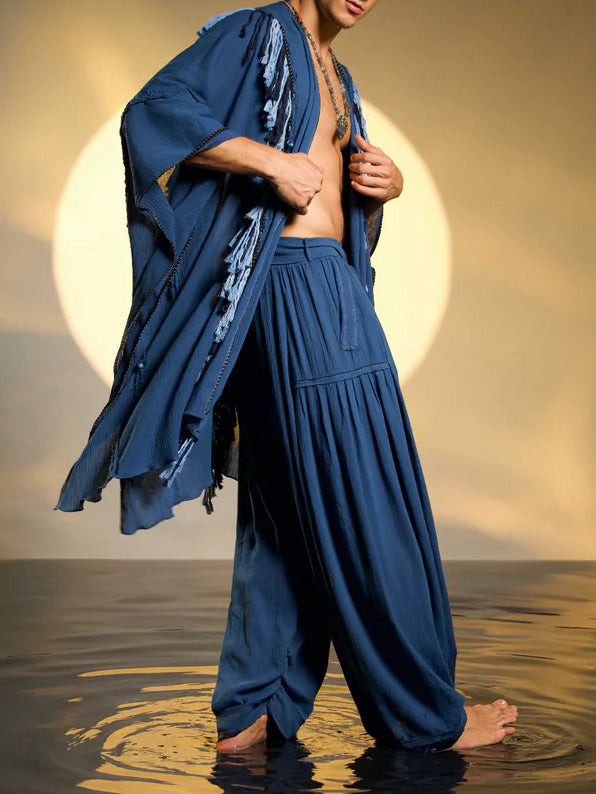 Men's fashionable and casual Bohemian-style trousers