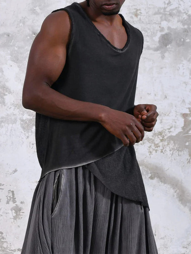 Men's fashionable casual irregular vest