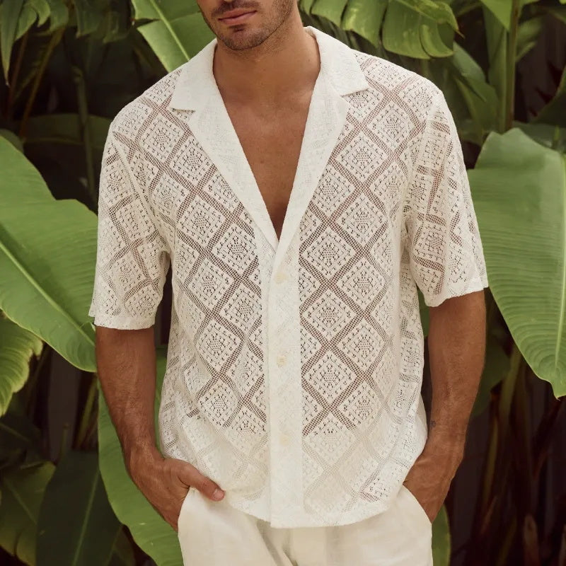 Men's cool and casual short-sleeved shirt