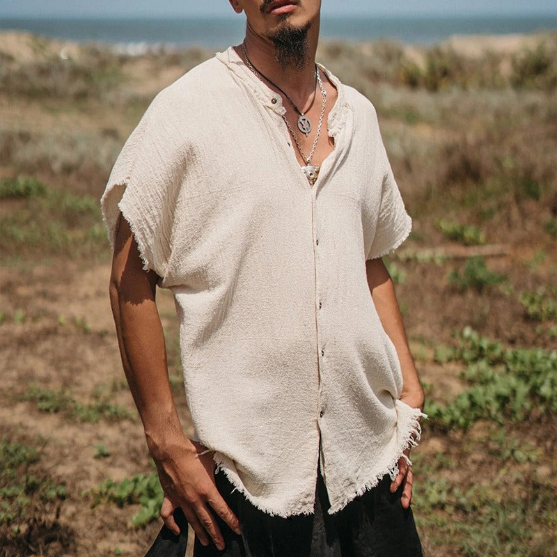 Men's fashionable and casual short-sleeved shirt