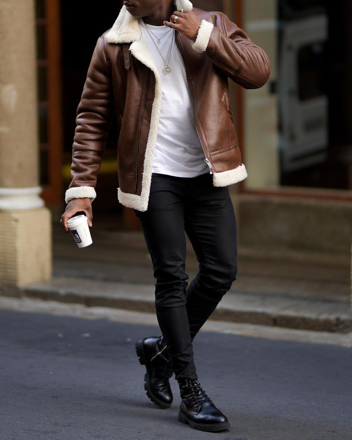 Veste en daim décontractée et tendance pour homme