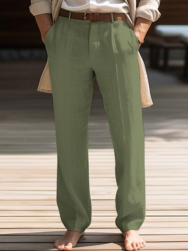 Men's fashionable and casual linen trousers