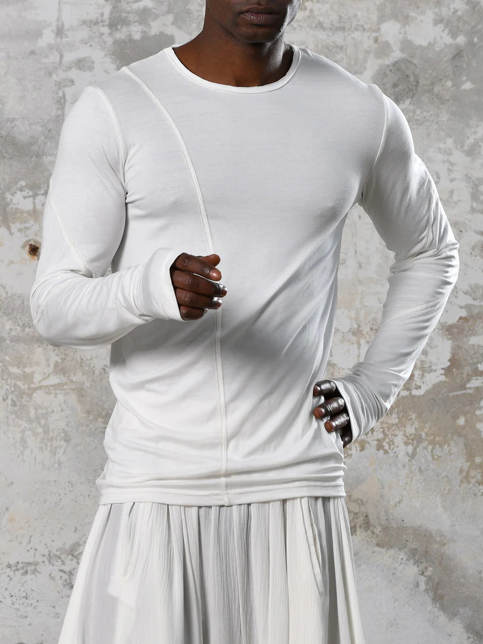 Men's fashionable and casual Bohemian-style long-sleeved T-shirt