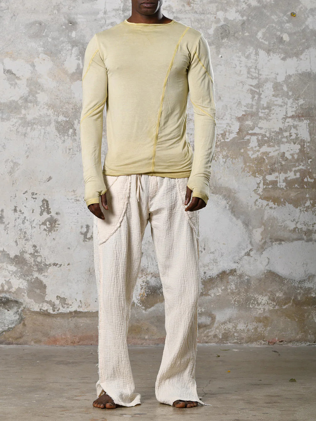Men's fashionable and casual Bohemian-style long-sleeved T-shirt