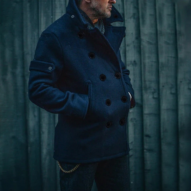 Veste boutonnée décontractée à la mode pour homme