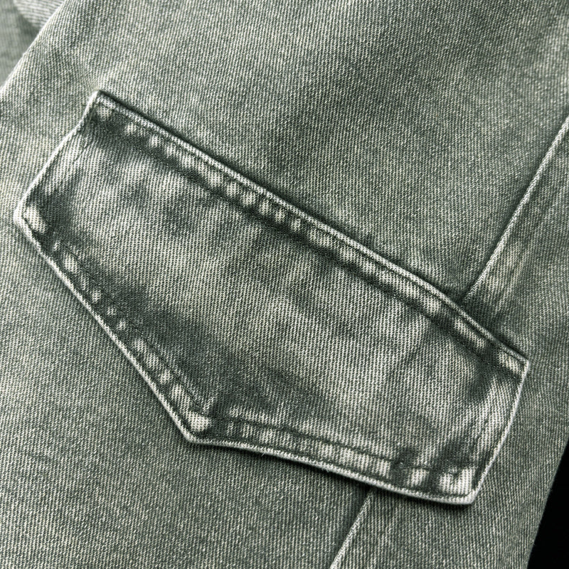 Men's Distressed Denim Jacket
