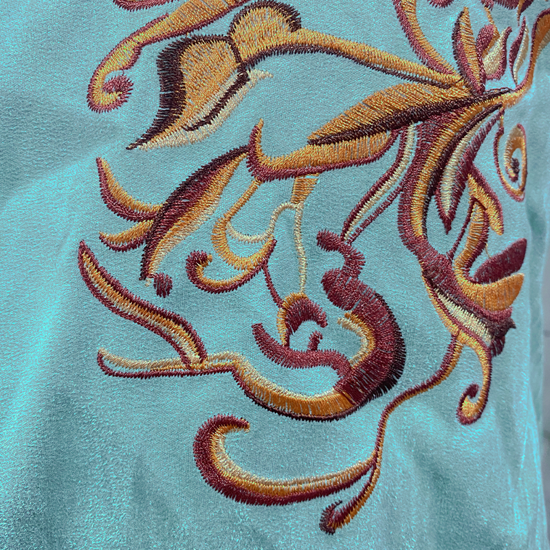 Men's Classic American Retro Western Suede Embroidered Long Sleeve Shirt