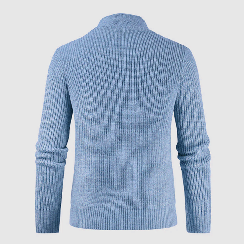 Men's Solid Lapel Single Breasted Casual Knit Cardigan