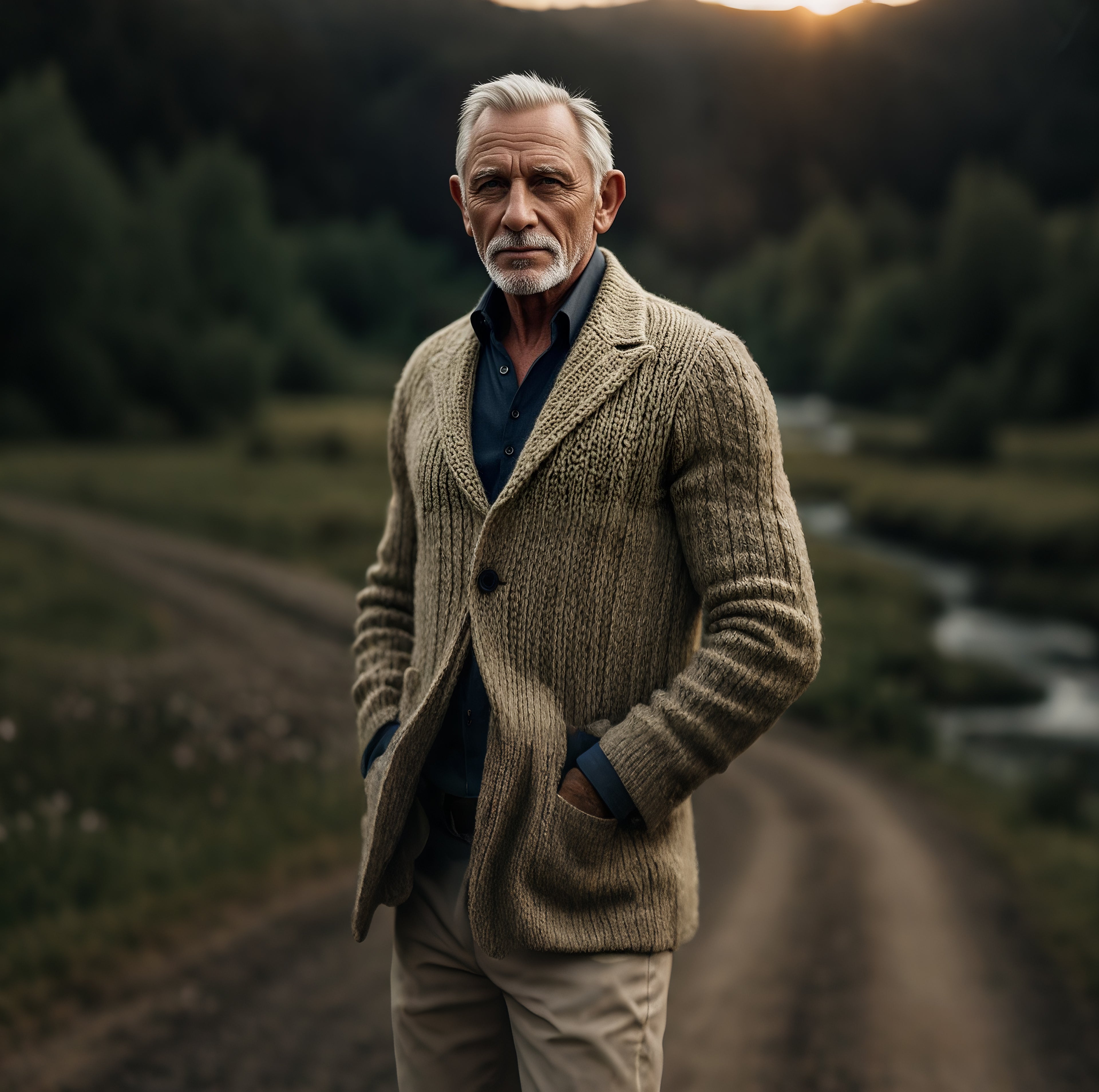 Veste décontractée à la mode pour homme de couleur feuille fanée