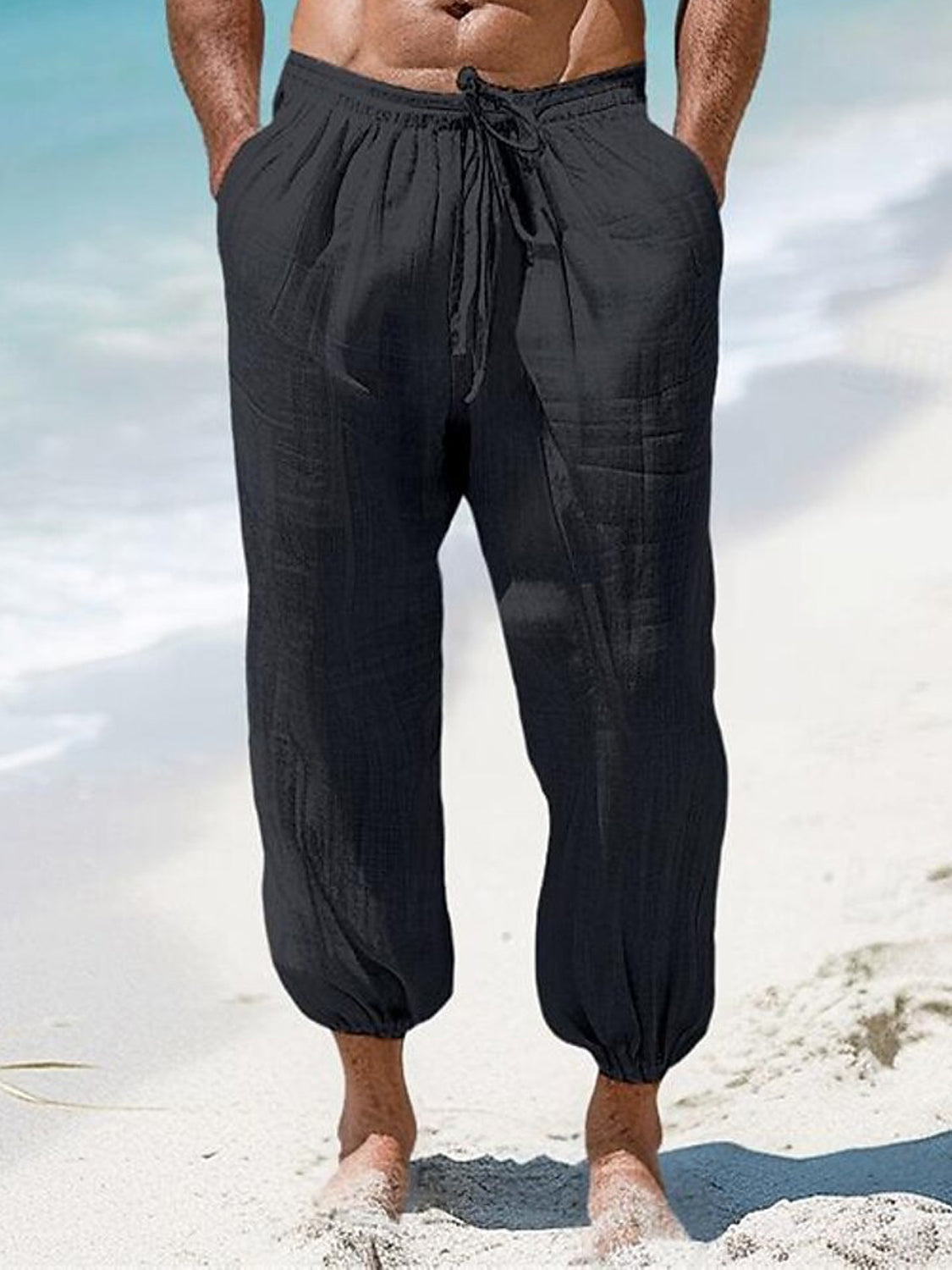 Men's fashionable and casual linen trousers