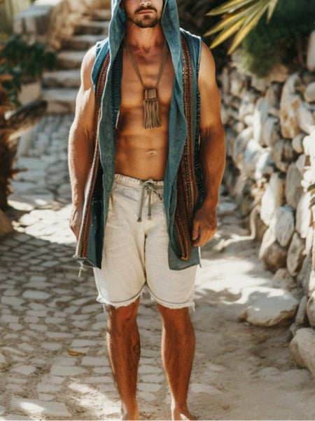 Men's fashionable and casual Bohemian-style robe