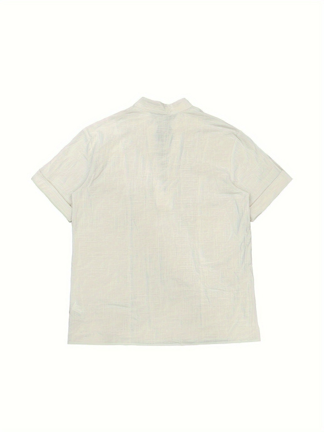 Chemise blanche à cordon de serrage pour homme, tendance et décontractée