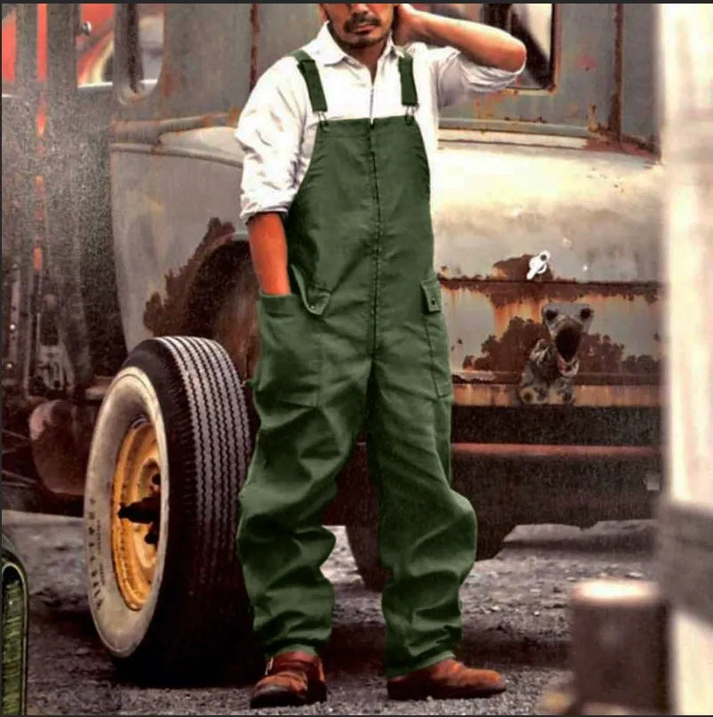 Retro Herren lockere große Freizeitoveralls