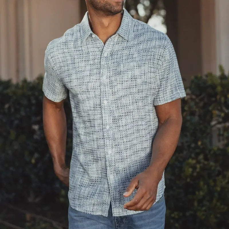 Chemise à manches courtes pour homme, tendance et décontractée