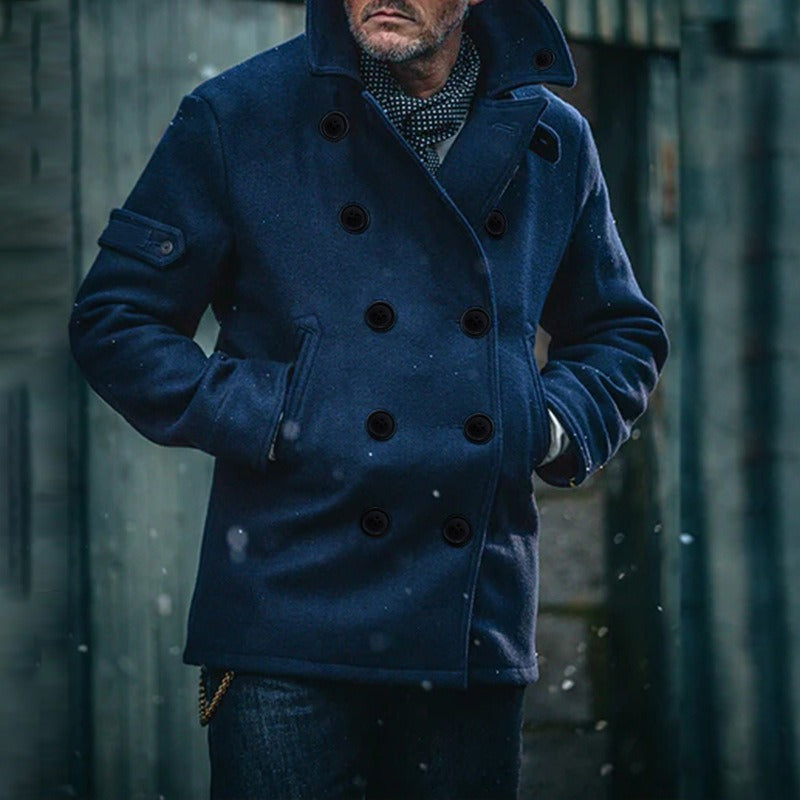 Veste boutonnée décontractée à la mode pour homme