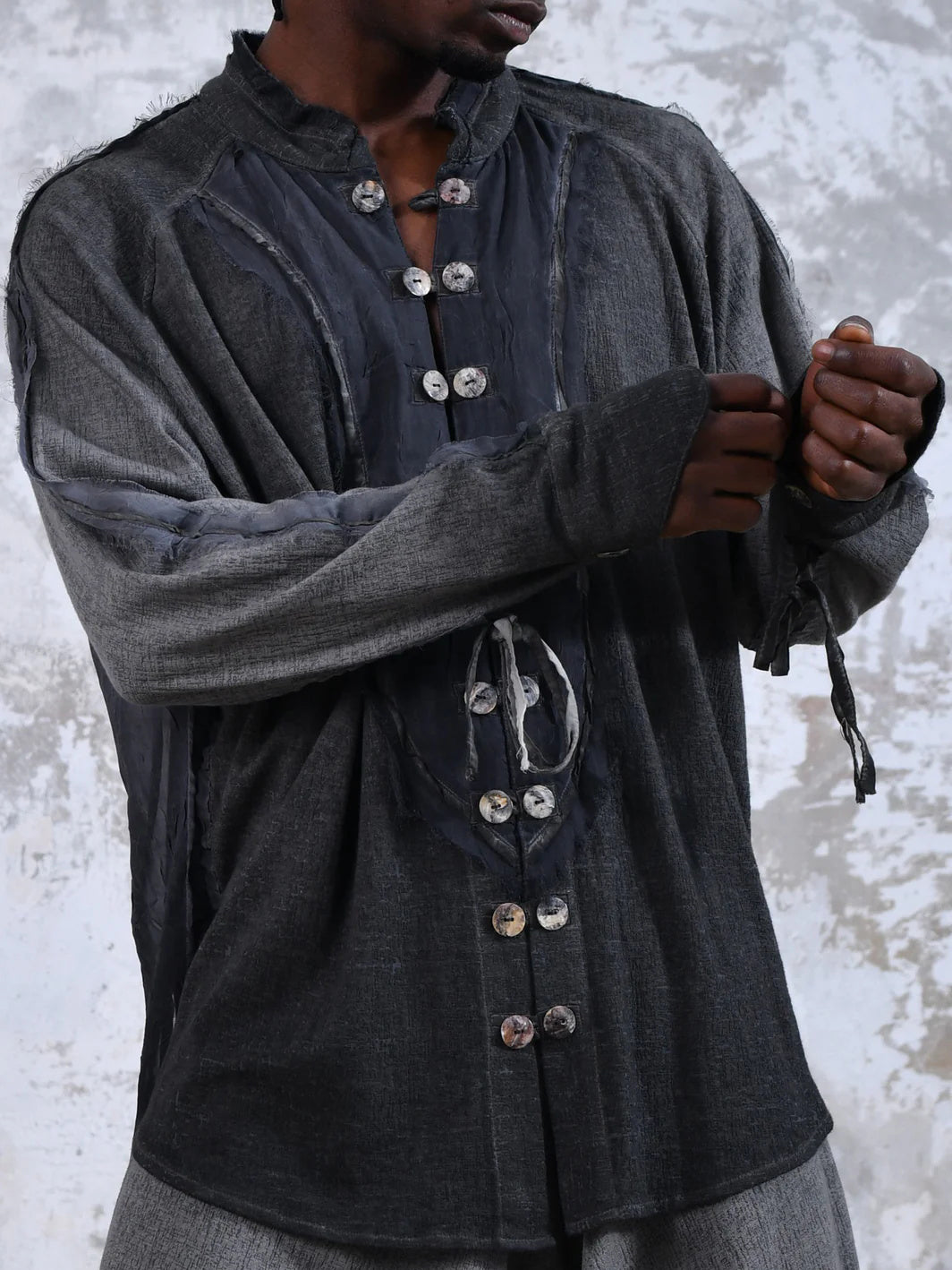 Men's fashionable and casual Bohemian-style long-sleeved T-shirt