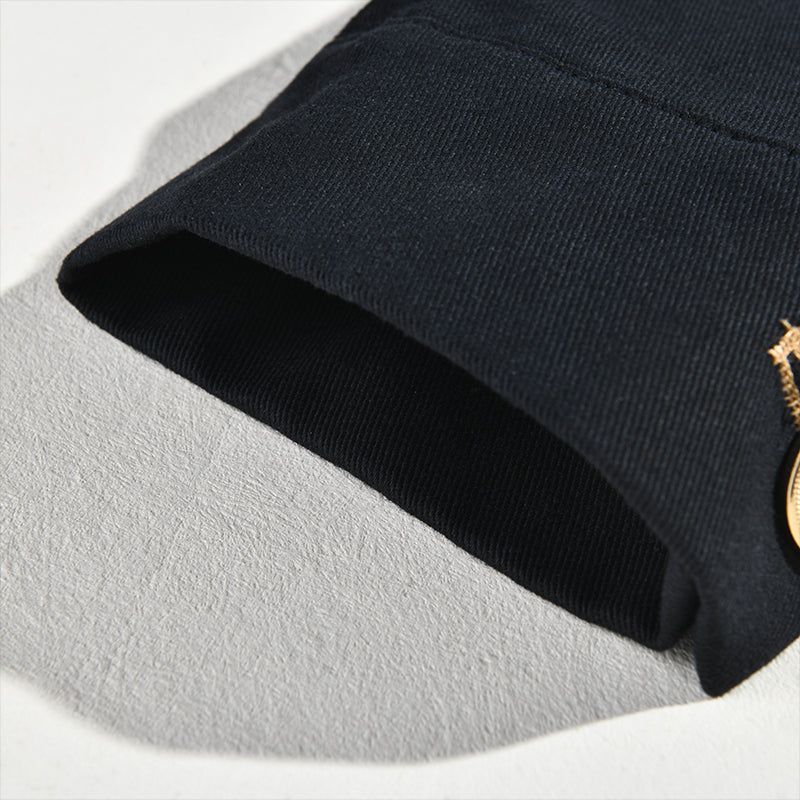 Veste boutonnée à revers unie décontractée vintage pour homme