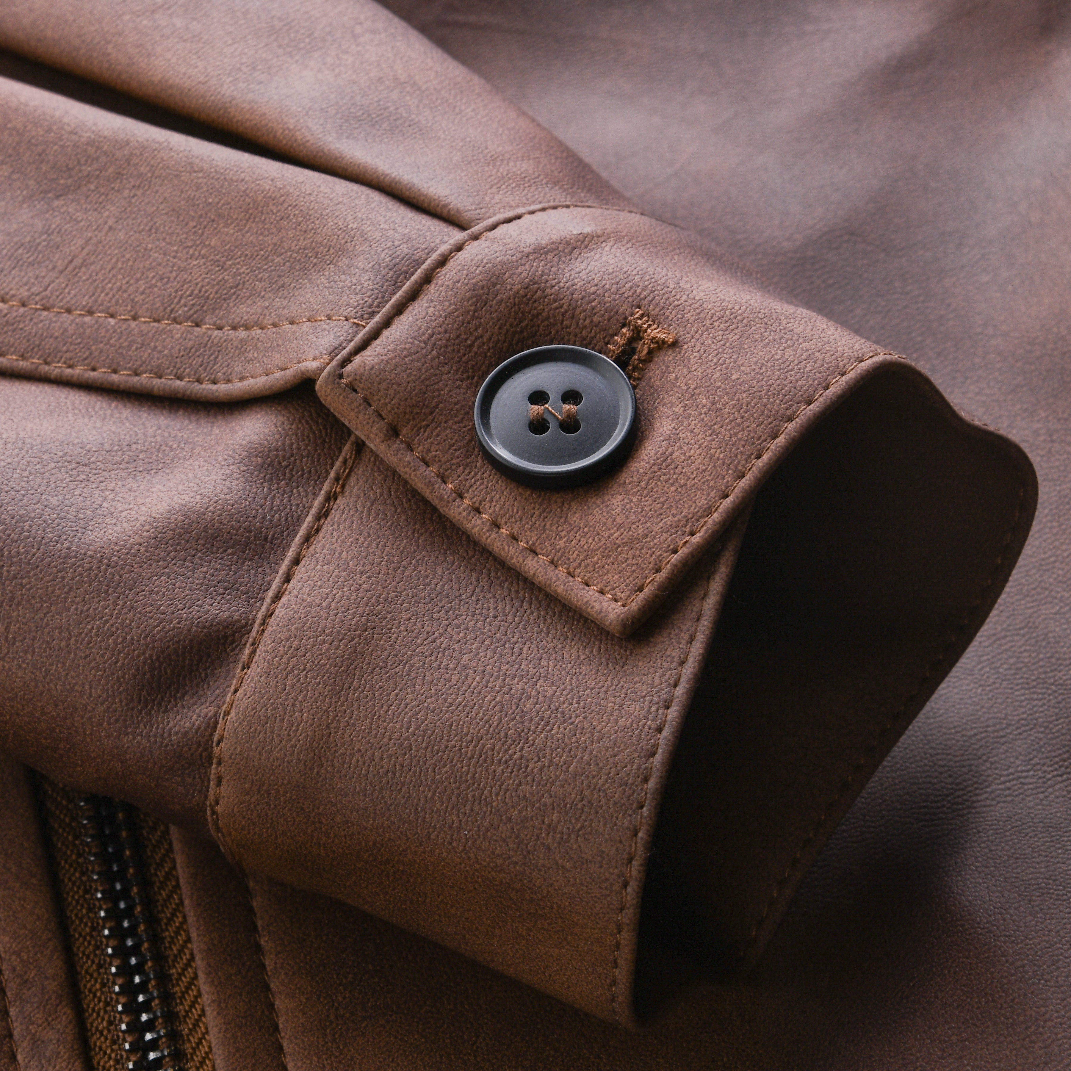Men's Zipper Leather Jacket