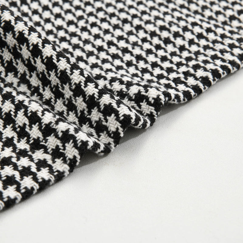 Men's Vintage Houndstooth Lapel Single Breasted Shirt Jacket