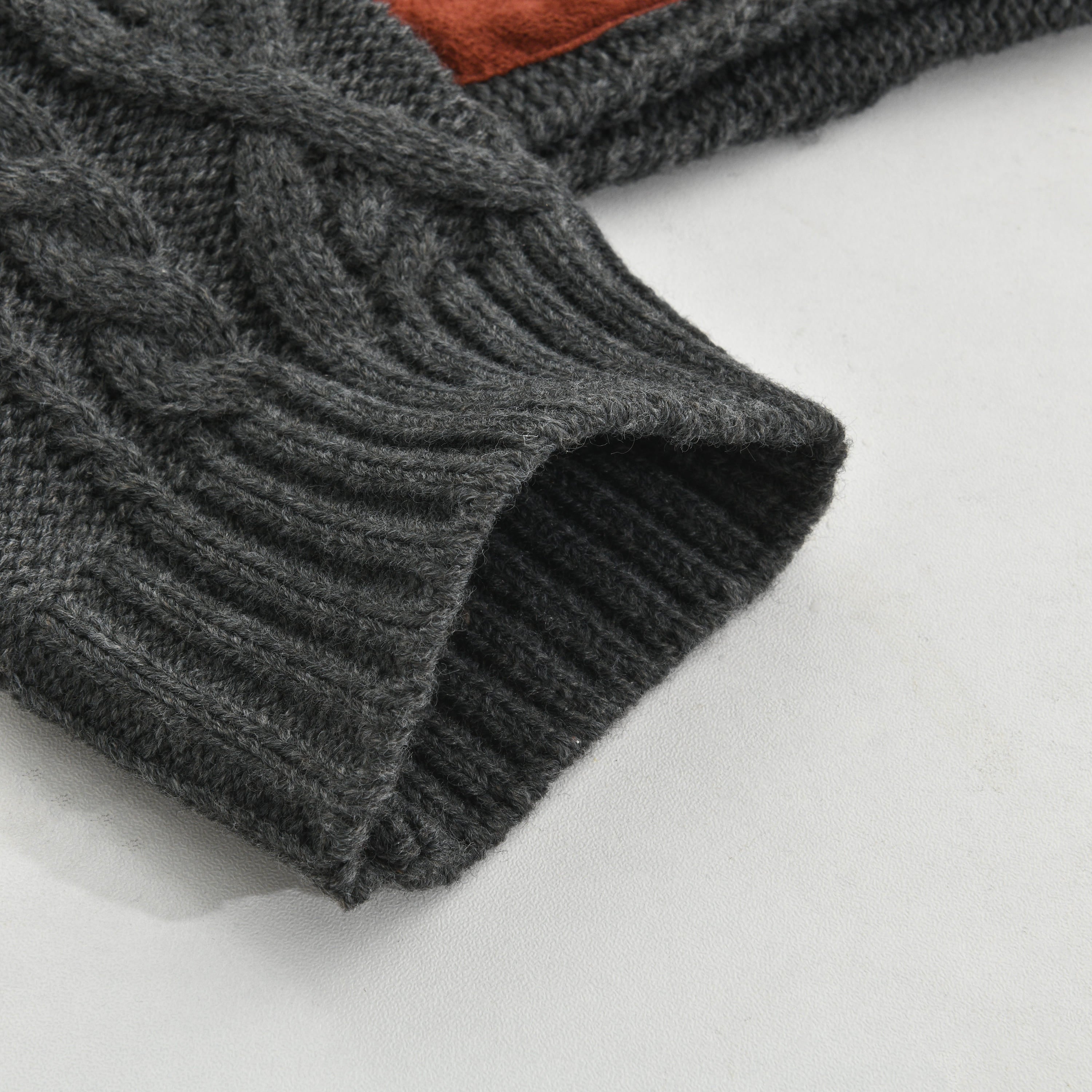 Men's Vintage Stand Collar Knitted Cable Sweater
