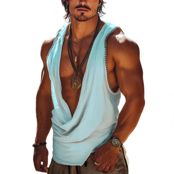 Men's Holiday Lightweight V-Neck Sleeveless Tank