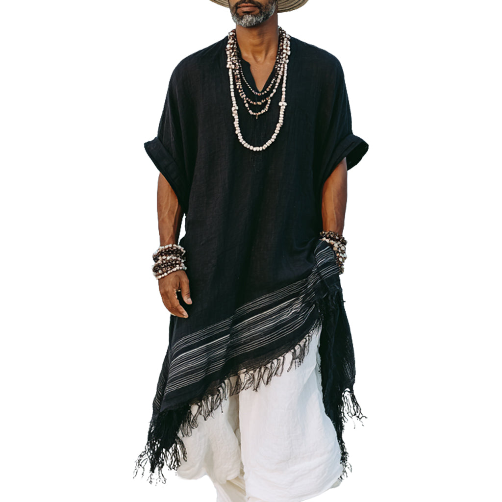 Men's fashionable and casual Bohemian-style robe