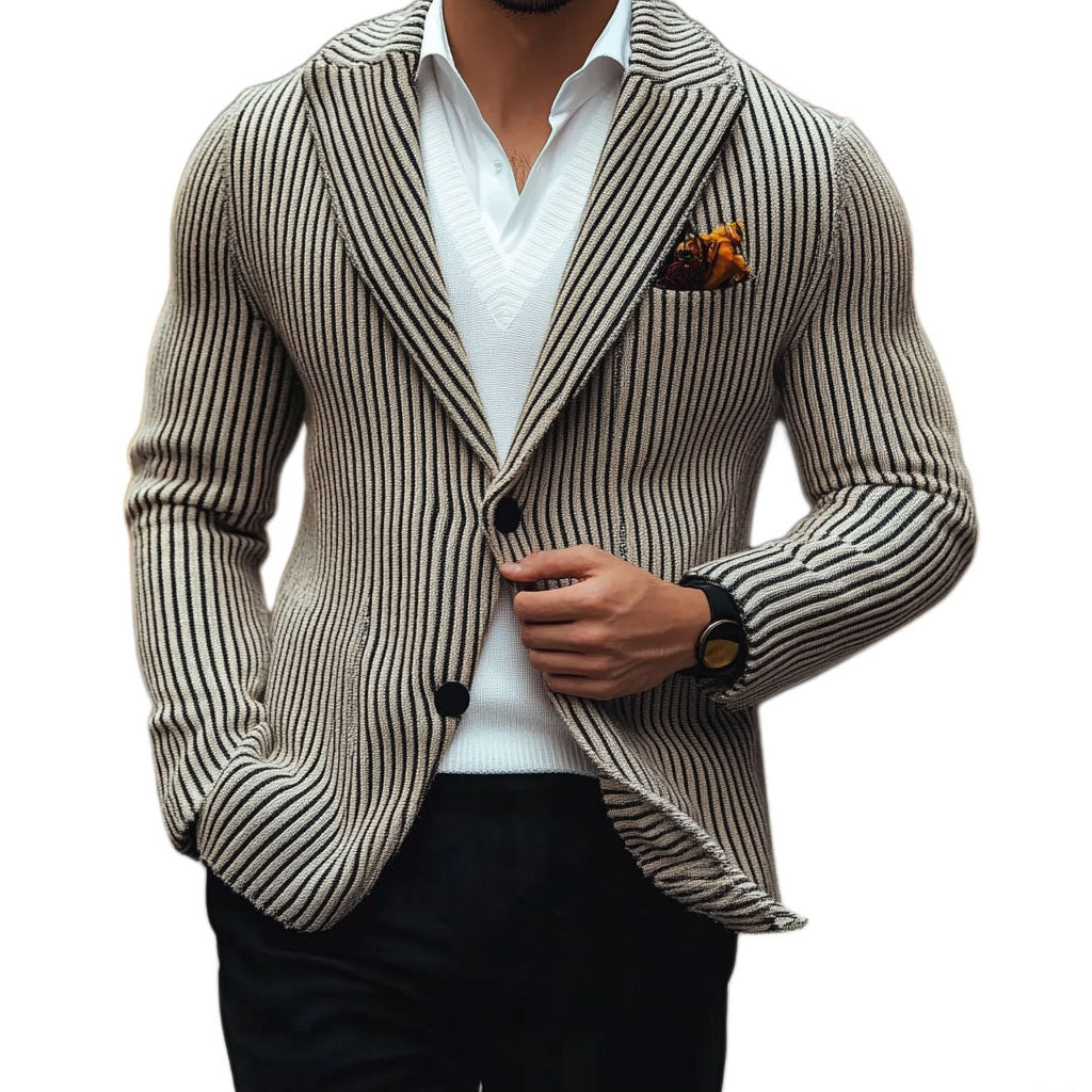 Cardigan gris chaud décontracté à la mode pour hommes