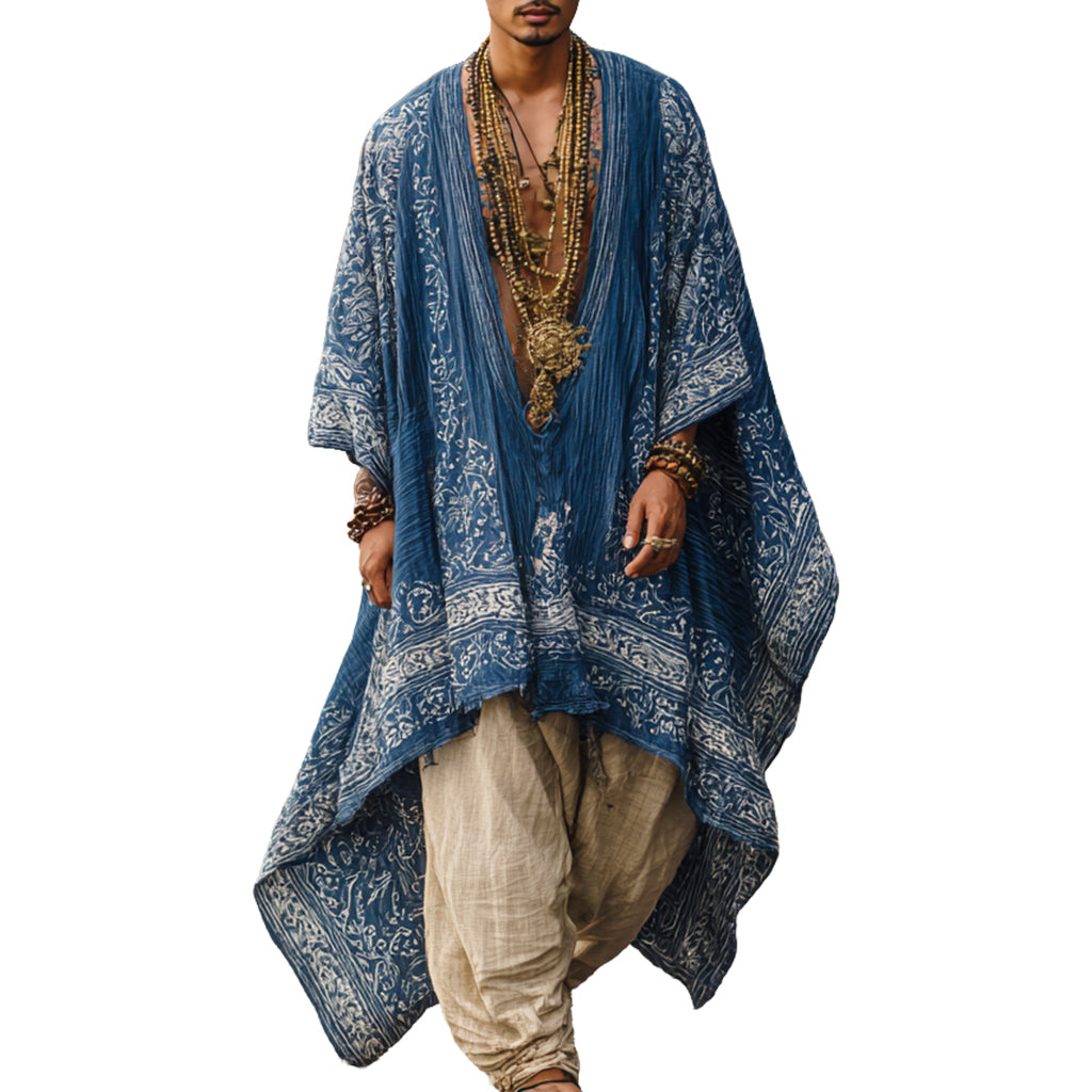 Men's fashionable and casual Bohemian-style robe