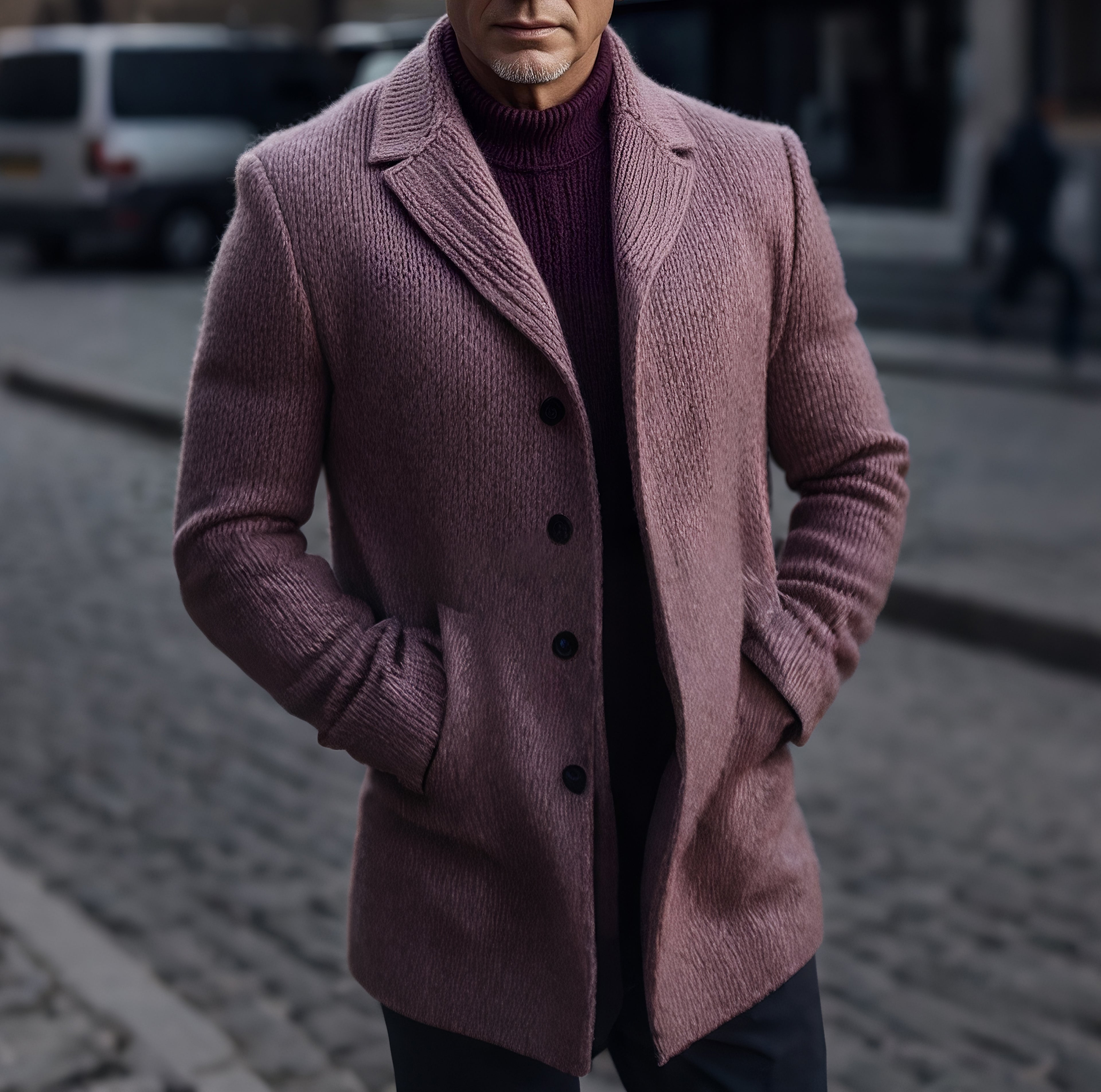 Men's fashionable and casual purple jacket