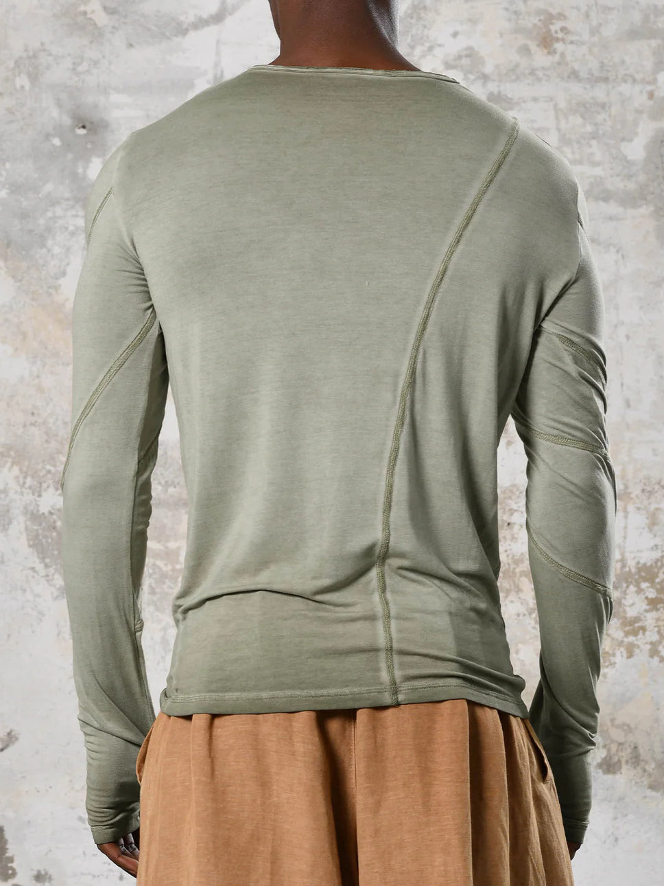 Men's fashionable and casual Bohemian-style long-sleeved T-shirt