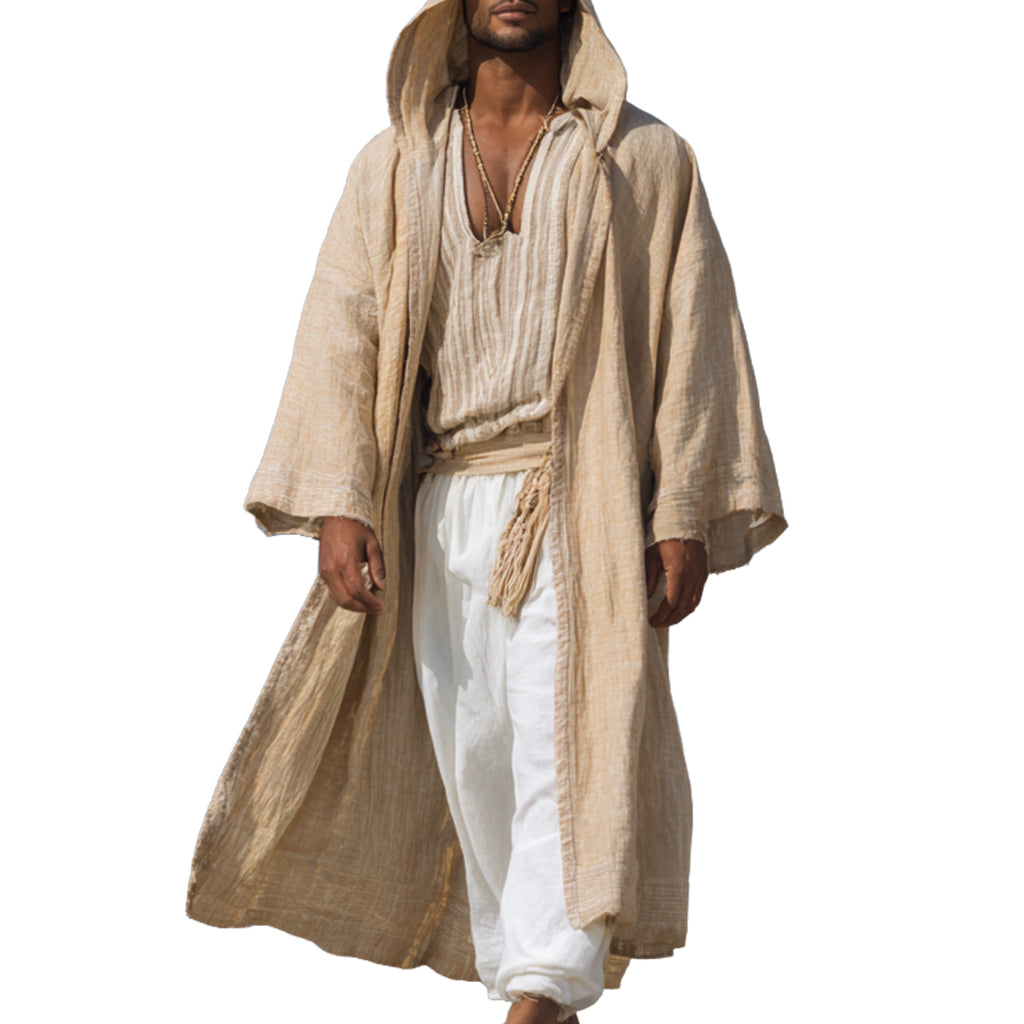 Men's fashionable and casual Bohemian-style robe