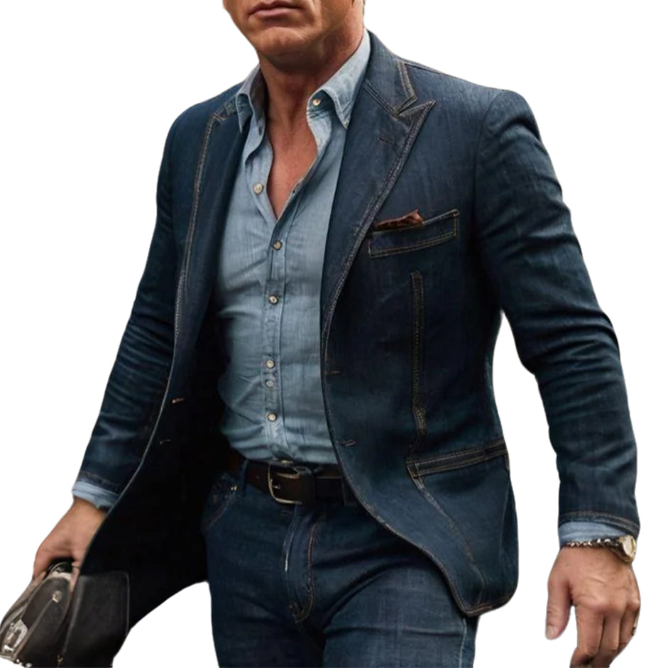 Men's fashionable casual denim jacket