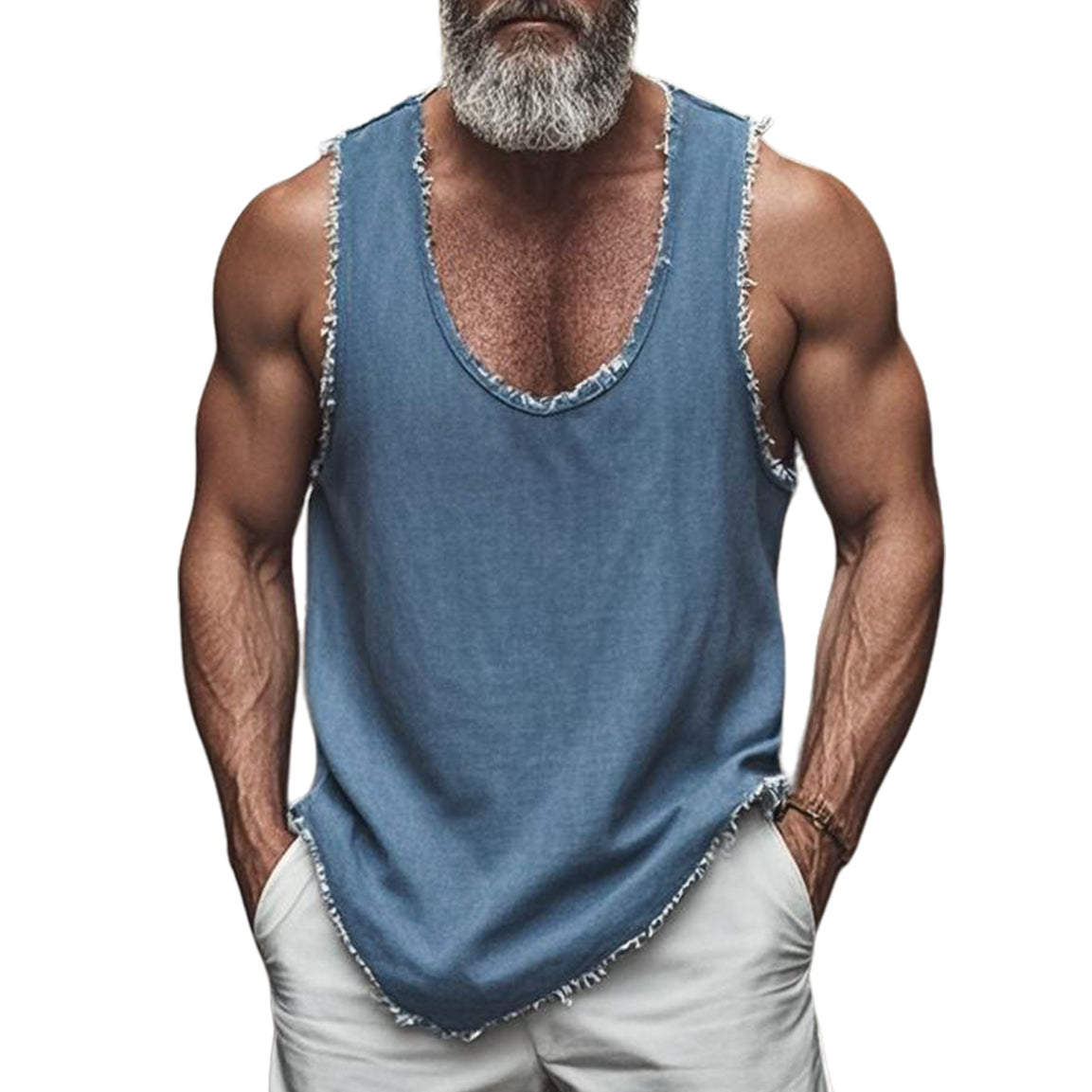 Modische lässige Jeansweste für Herren