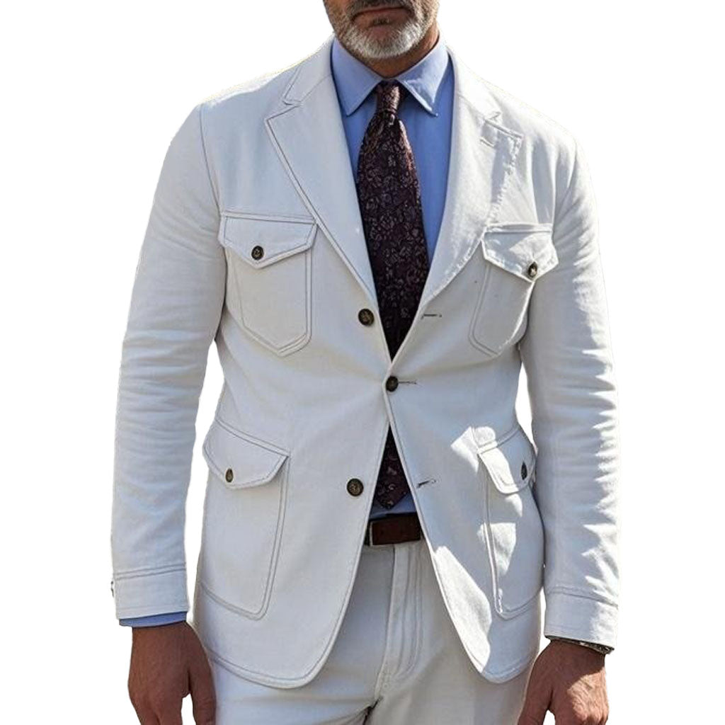 Veste en jean blanche tendance et décontractée pour homme