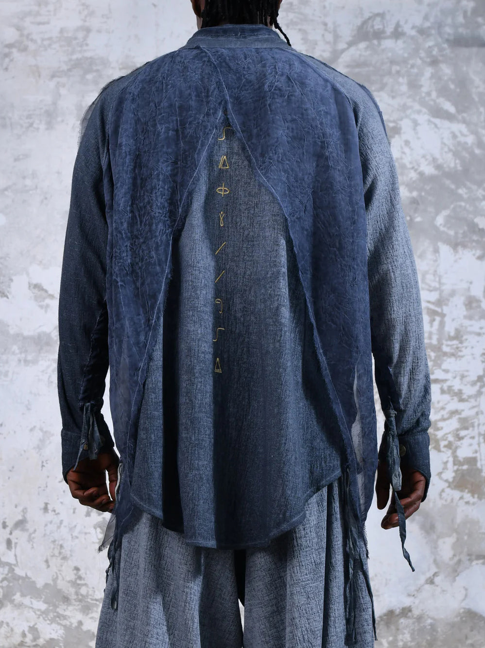 Men's fashionable and casual Bohemian-style long-sleeved T-shirt